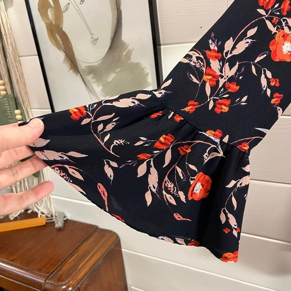 💙 GIBSON Floral Blouse L – Navy/Red - Picture 4 of 7